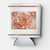 Elegante Roos Gouden Glitter Koeler (Voorkant)