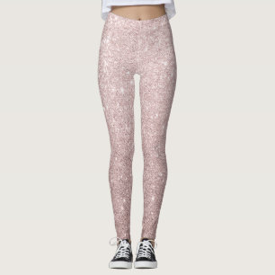 Elegante roos gouden glitter leggings