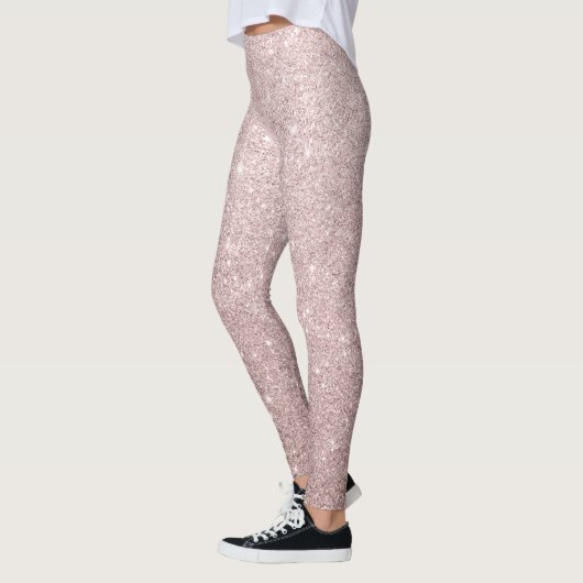 Elegante roos gouden glitter leggings (Links)