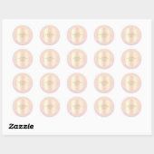 Elegante roos gouden glitter & roze make-up arties ronde sticker (Vel)