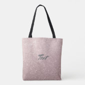 Elegante roos gouden glitter tote bag (Achterkant)