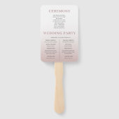 Elegante Roos Gouden Gradiënt & Kalligrafie Bruilo Handwaaier (Achterkant)