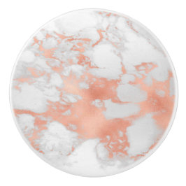 Elegante Roos gouden marmeren effect lade Keramische Knop