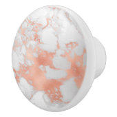 Elegante Roos gouden marmeren effect lade Keramische Knop (Rechts)