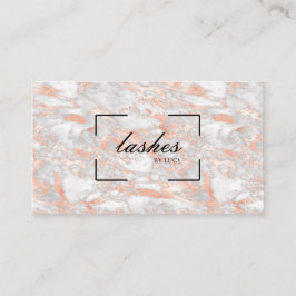 Elegante Roos gouden marmeren Visitekaartjes wimpe