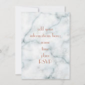 Elegante roos gouden muziek treble sleutel op marm kaart (Achterkant)