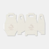 Elegante Roos gouden orchidee monogram bruiloft Bedankdoosjes (Uitgevouwen)