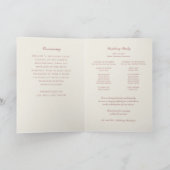 Elegante Roos gouden orchidee monogram bruiloft ce Programma (Binnen)