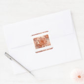 Elegante Roos Gouden Roos Glitter Square Sticker (Envelop)