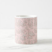 Elegante  roos gouden toile de jouy koffiemok (Center)