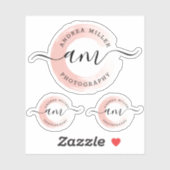 Elegante Roos Gouden Verf Swash Logo Aangepaste De Sticker (Vel)