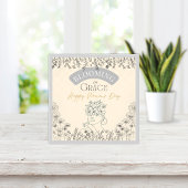 Elegante Roos haarbloei in Grace Women's Day Peach Notitiekaartje