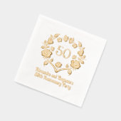 Elegante Roos Krans Lijst Jubileum Partij Folie Servetten (Links)