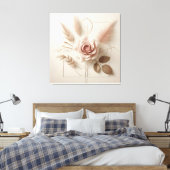Elegante Roos kunst Canvas Afdruk (Insitu (Slaapkamer))