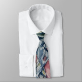 Elegante Roos kwal Waterverf Art Necktie Stropdas (Gebonden)
