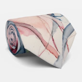 Elegante Roos kwal Waterverf Art Necktie Stropdas (Opgerold)