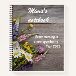 Elegante roos patroon notitieboek gepersonaliseerd