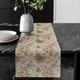 Elegante Roos Pattern Table Runner in Shabby-stijl Lange Tafelloper