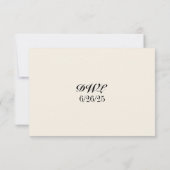 Elegante Roos QR Code RSVP Kaart (Achterkant)