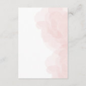 Elegante Roos-thema bruiloft Informatiekaartje (Achterkant)