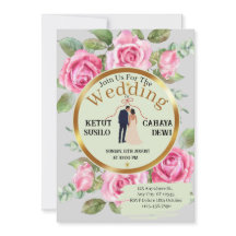 Elegante Roos-thema bruiloft met bruid en bruidego