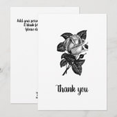 Elegante  Roos Typografie Custom "Dank u" Feestdagenkaart (Voorkant / Achterkant)