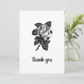 Elegante  Roos Typografie Custom "Dank u" Feestdagenkaart (Staand voorkant)