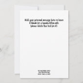 Elegante  Roos Typografie Custom "Dank u" Feestdagenkaart (Achterkant)