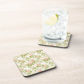 Elegante Roos Vine Flourish Beverage Coaster Bier Onderzetter (Rechterzijde)