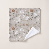 Elegante Roos & Vine Patroon Handdoek (Wasdoekje)