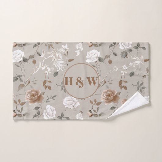 Elegante Roos & Vine Patroon Handdoek (Handdoek)