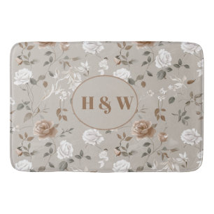Elegante Roos & Vine Pattern Badmat