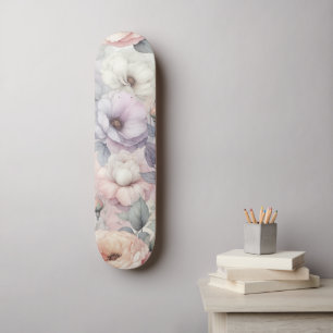 Elegante Roosbloesems Persoonlijk Skateboard
