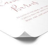 Elegante roosgouden 'Deze kaars brandt' bord Poster (Hoek)