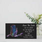 Elegante Roosknop Bloemen Bruiloft "Save The Date" Save The Date (Staand voorkant)