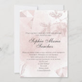 Elegante rosa oro rosa florale español fraseología kaart (Voorkant)