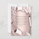 Elegante Rose 3D Glitter Effect Frame Beginletters Kaart (Voorkant)