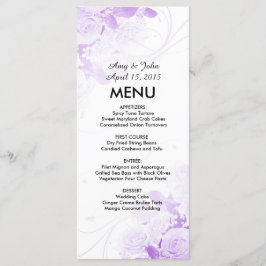 Elegante rose boeket bruiloft menu vr4