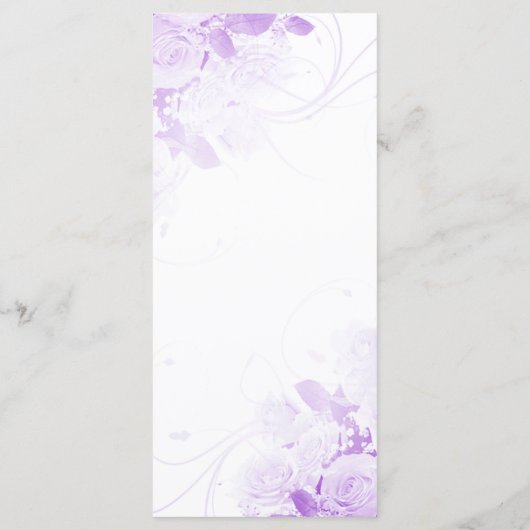 Elegante rose boeket bruiloft menu vr4 (Achterkant)