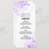 Elegante rose boeket bruiloft menu vr4 (Voorkant / Achterkant)