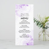 Elegante rose boeket bruiloft menu vr4 (Staand voorkant)