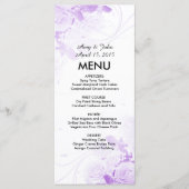 Elegante rose boeket bruiloft menu vr4 (Voorkant)