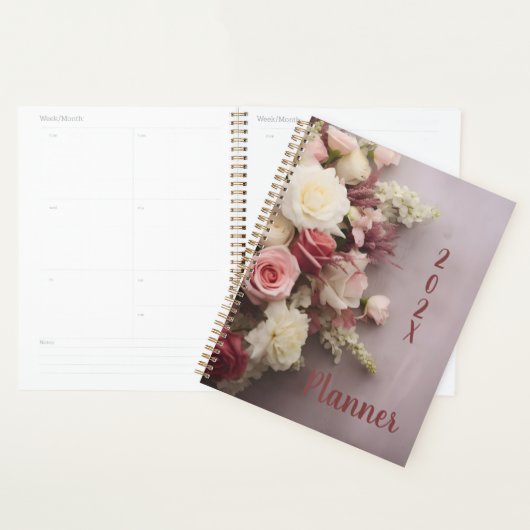 Elegante Rose Boeket Kalender Planner (Display)