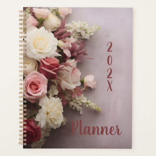 Elegante Rose Boeket Kalender Planner (Voorkant)