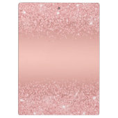 Elegante Rose Goud Luxe Glans Monogram Klembord (Achterkant)