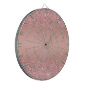 Elegante Rose Goud Luxe Schittering Monogram Dartbord (Voorkant Links)