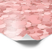 Elegante Rose Goud Luxe Schittering Monogram Foto Afdruk (Hoek)