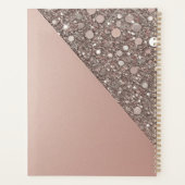 Elegante Rose Gouden Monogram Planner (Achterkant)
