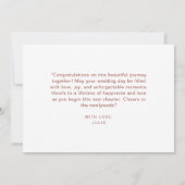 Elegante Rosty Boho Wildflower Happy Wedding Day Kaart (Achterkant)