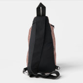 Elegante Rosy Brown Wood Grain Sling Bag (Achterkant)